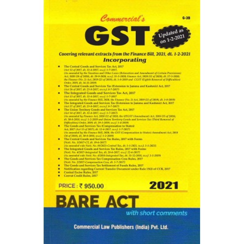 Commercial's GST Bare Act 2021